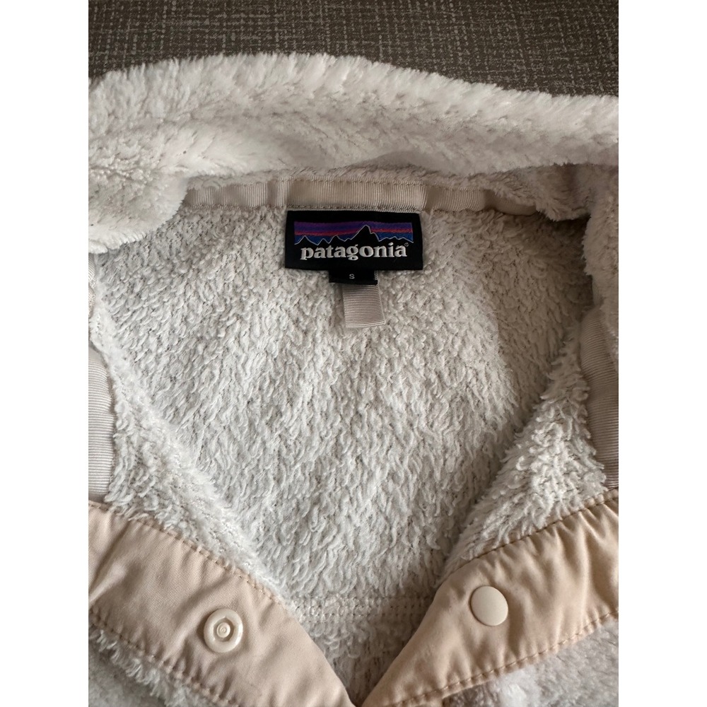 Patagonia Womens Re-Tool Snap-T Fleece Pullover Cream Off-White Polartec Small